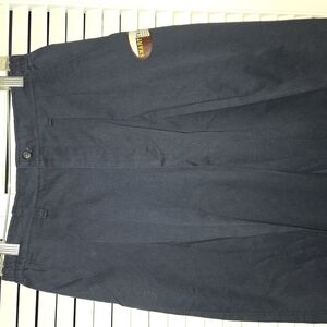 Lee Relaxed Seat & Thigh Tapered Leg Pleated Navy Pants, Sz.14